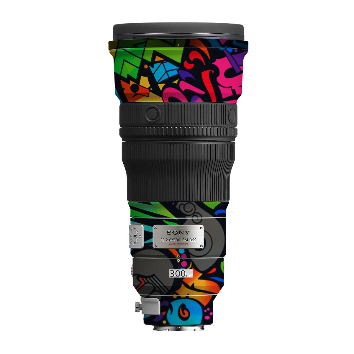 Colorful Urban Street Art Lettering Sony FE 300mm F/2.8 GM OSS Camera Lens Skin