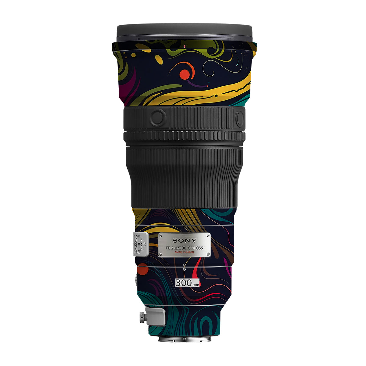 Psychedelic Color Swirl Sony FE 300mm F/2.8 GM OSS Camera Lens Skin