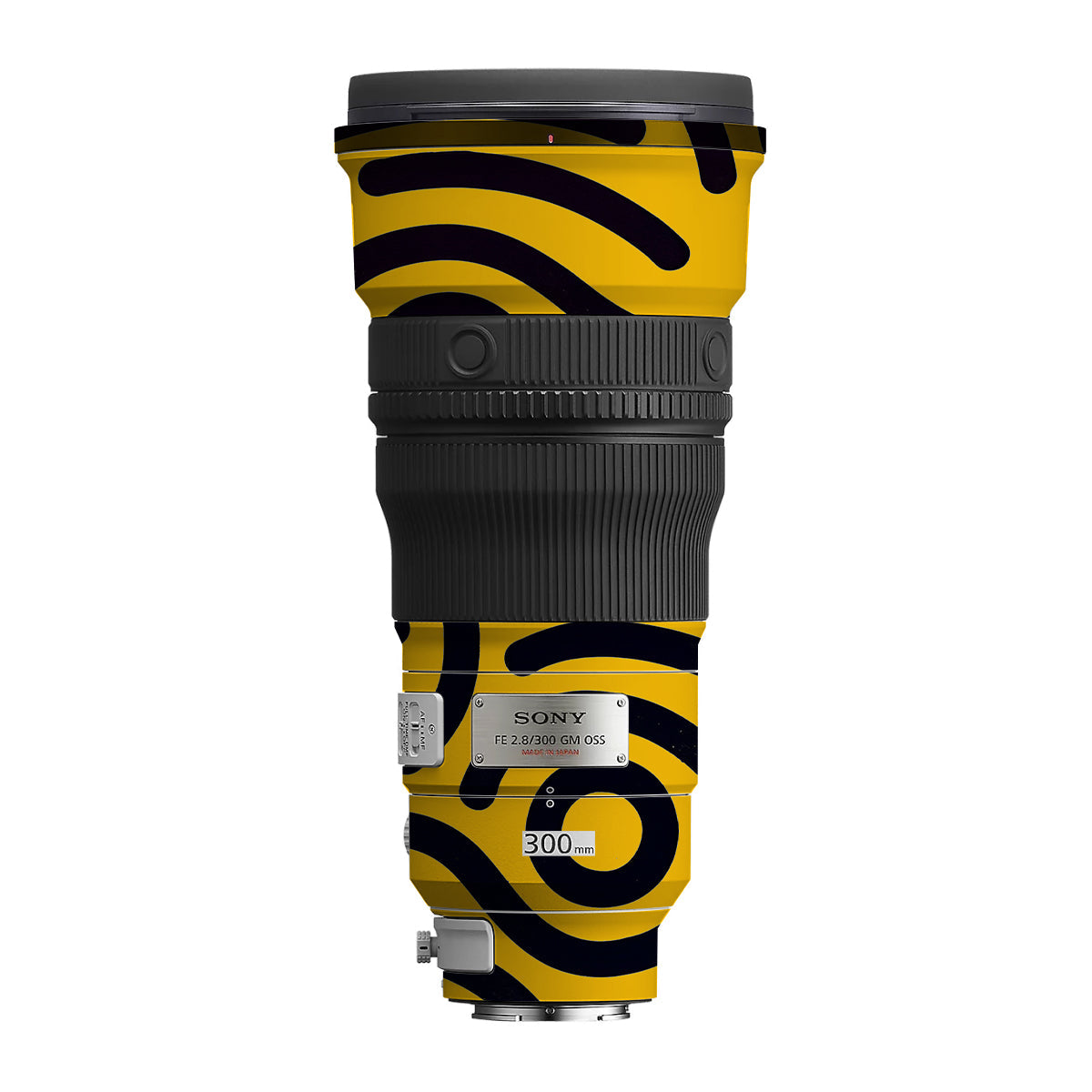 Minimal Yellow Wave Sony FE 300mm F/2.8 GM OSS Camera Lens Skin