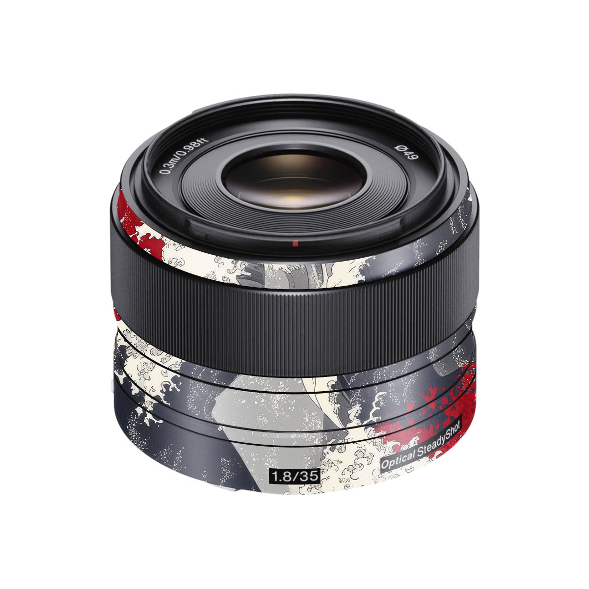 Abstract Waves Sony FE 35mm F/1.8 Camera Lens Skin