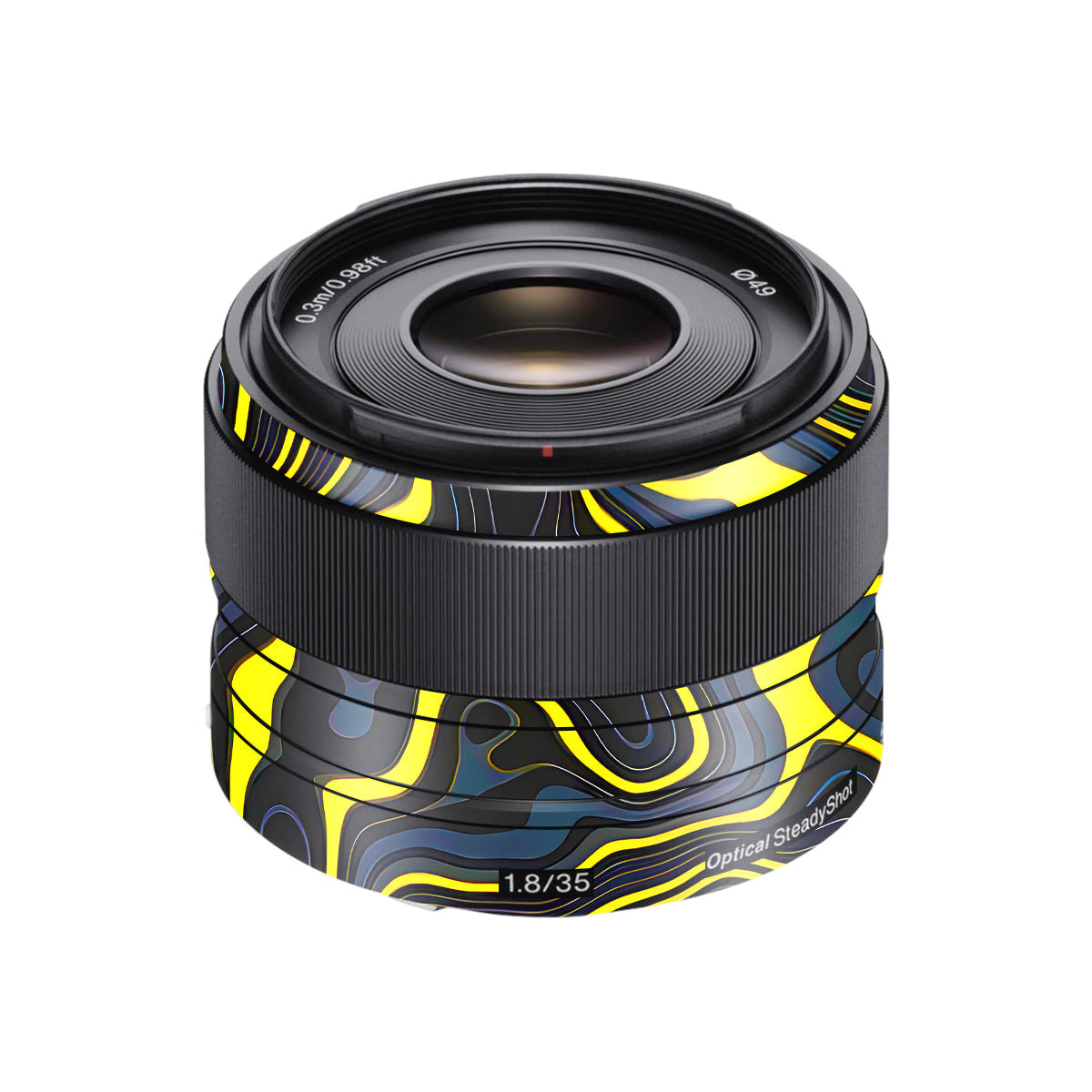 Neon Lava Contours Sony FE 35mm F/1.8 Camera Lens Skin
