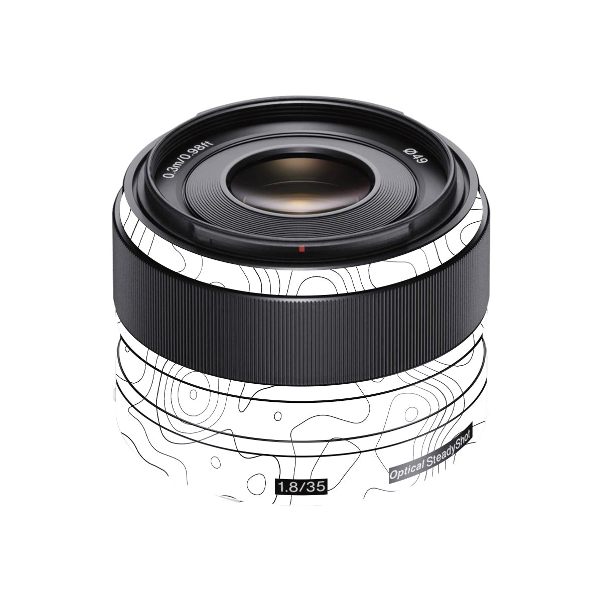 White Contour Design Sony FE 35mm F/1.8 Camera Lens Skin