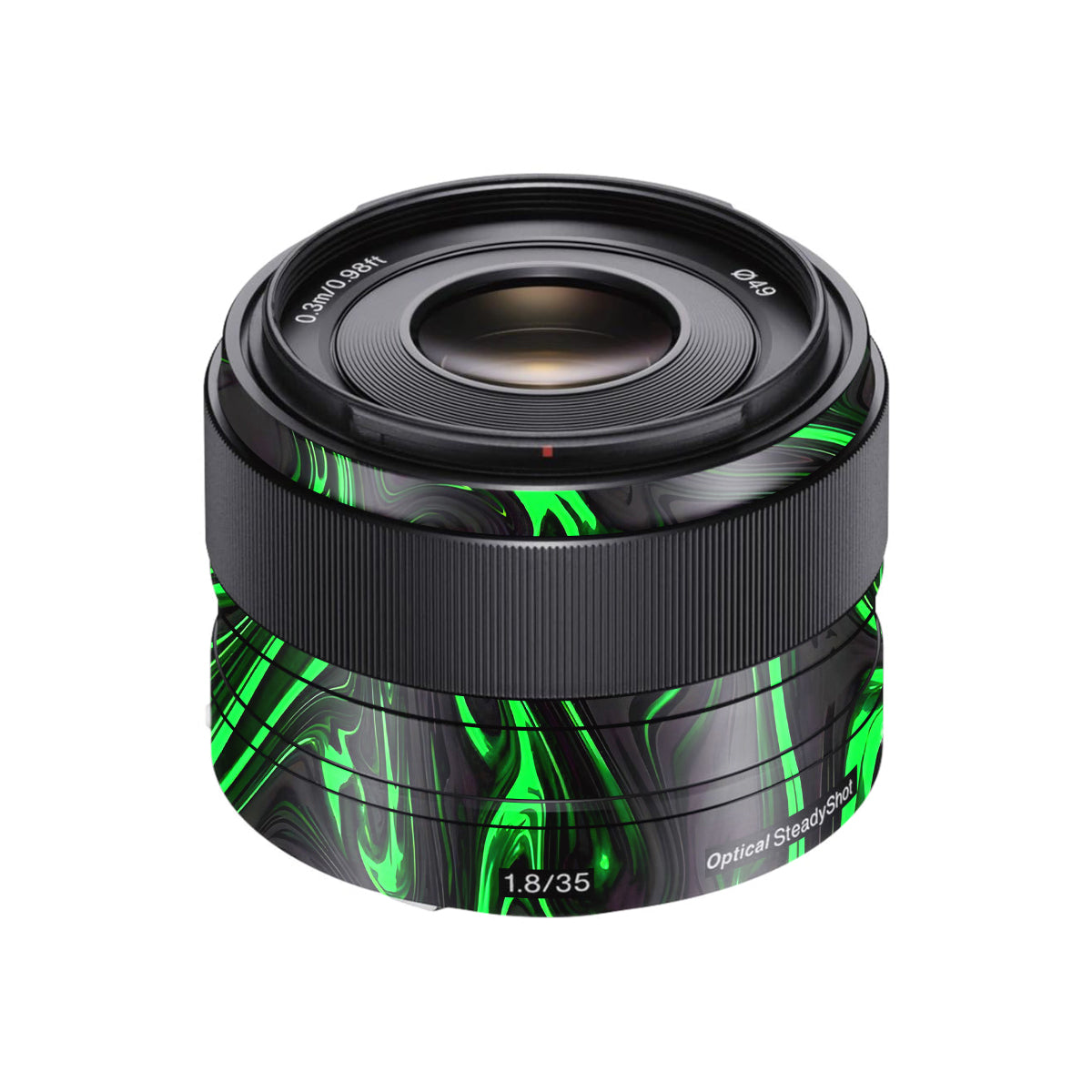 Green Liquid Pattern Sony FE 35mm F/1.8 Camera Lens Skin