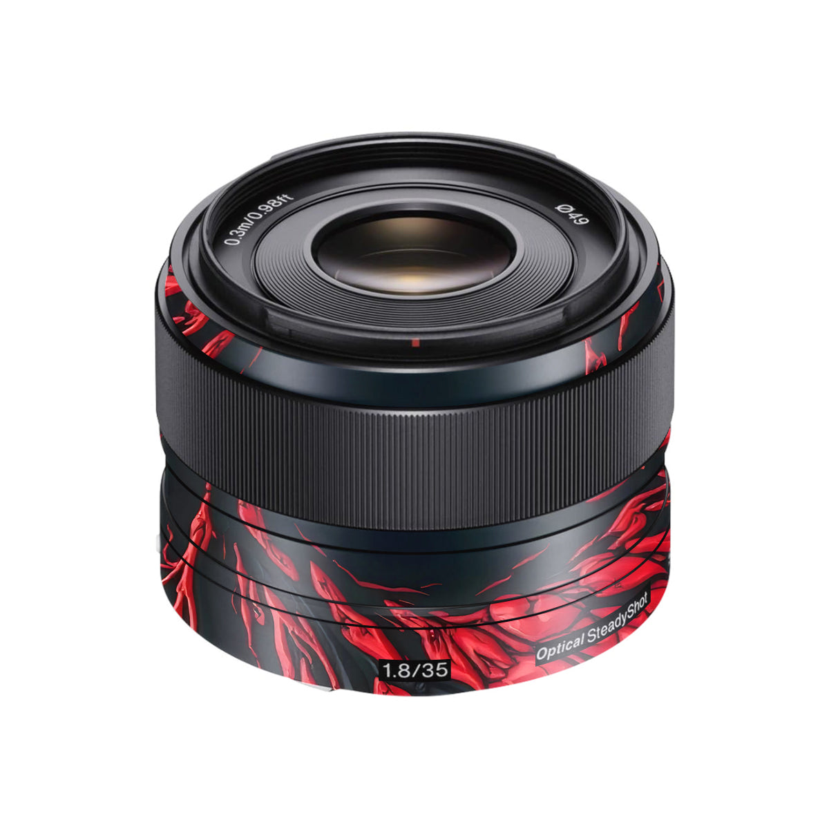 Venom Red Sony FE 35mm F/1.8 Camera Lens Skin