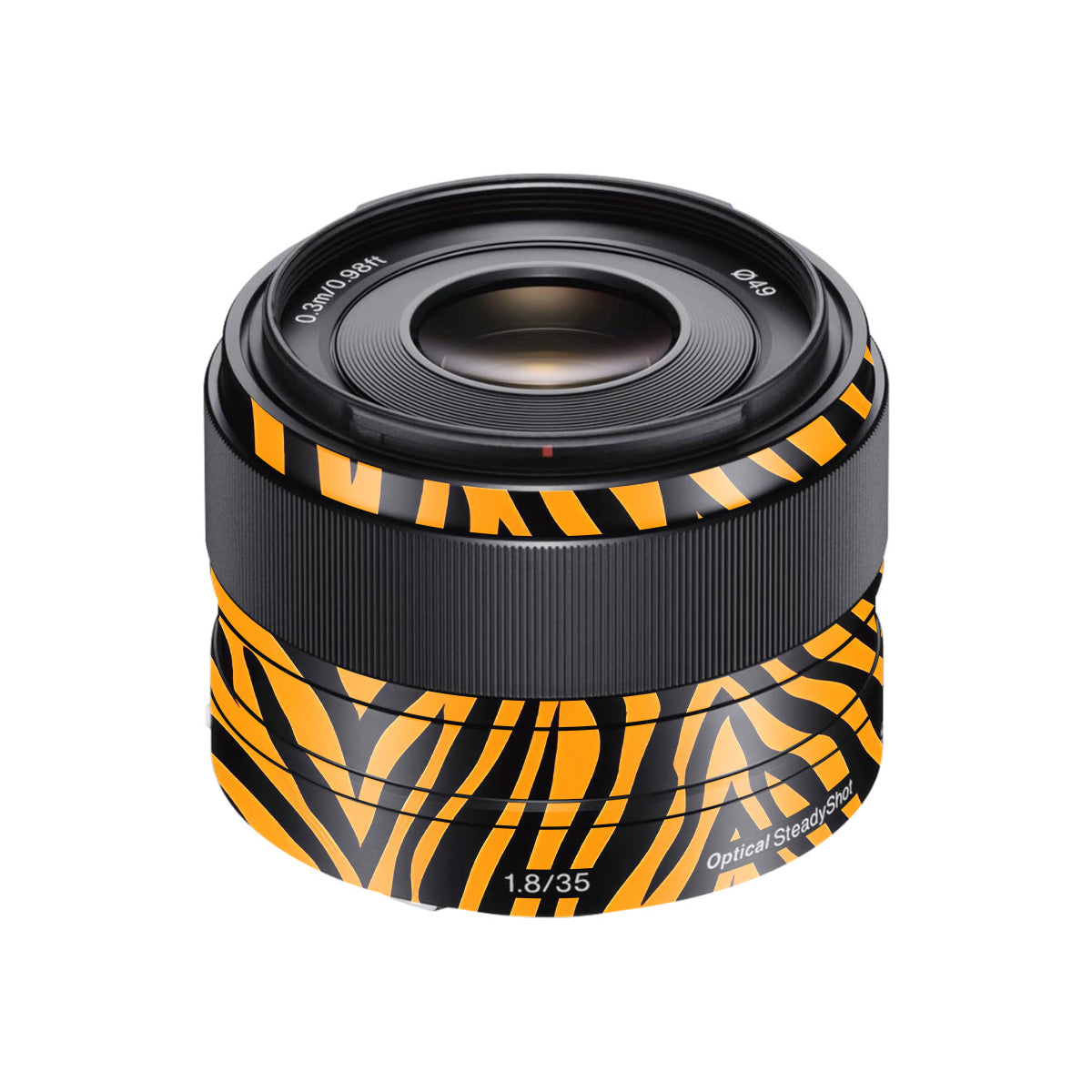 Zebra Gold Pattern Sony FE 35mm F/1.8 Camera Lens Skin
