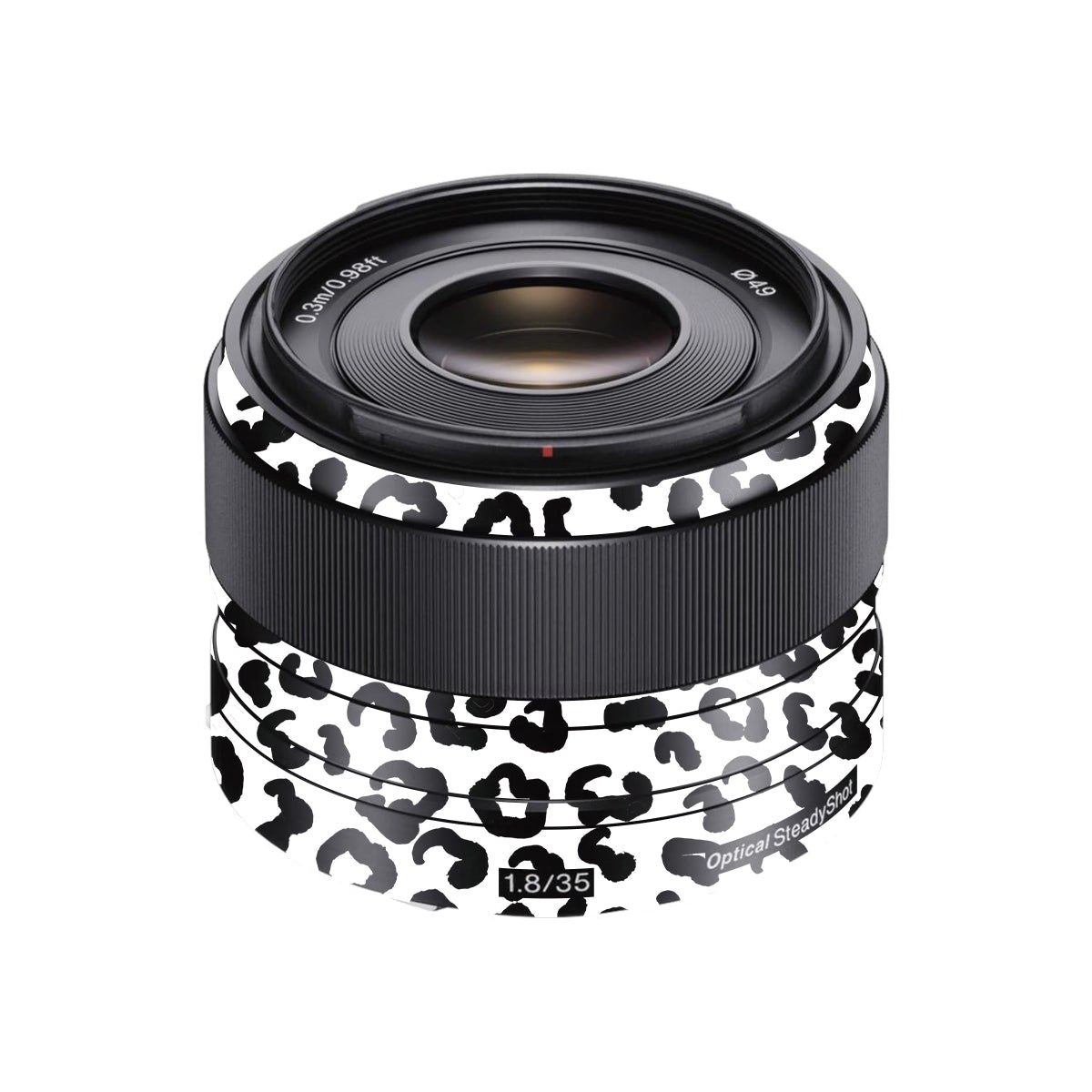 White Leopard Sony FE 35mm F/1.8 Camera Lens Skin