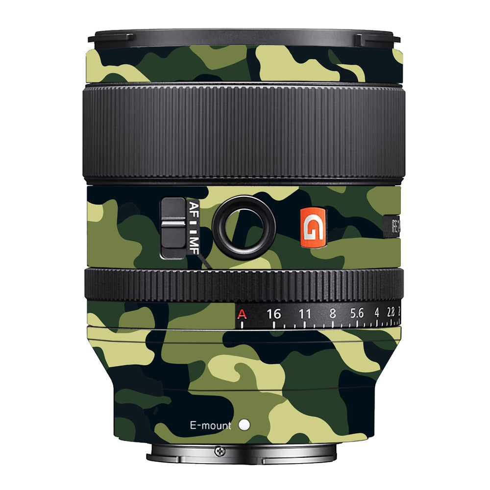 Forest Green Camo Sony 35mm 1.4 Camera Lens Skin