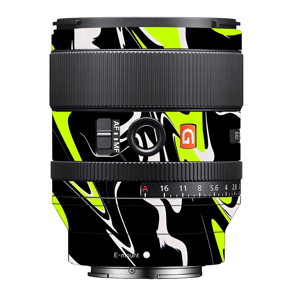 Neon Green and Black Pattern Sony FE 35mm f/1.4 GM Camera Lens Skin