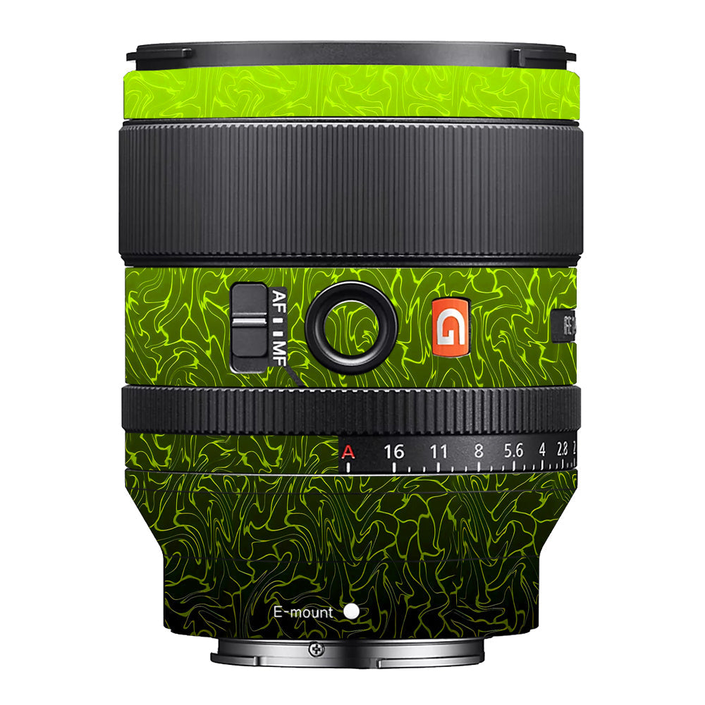 Lime Yellow to Black Gradient Sony FE 35mm f/1.4 GM Camera Lens Skin