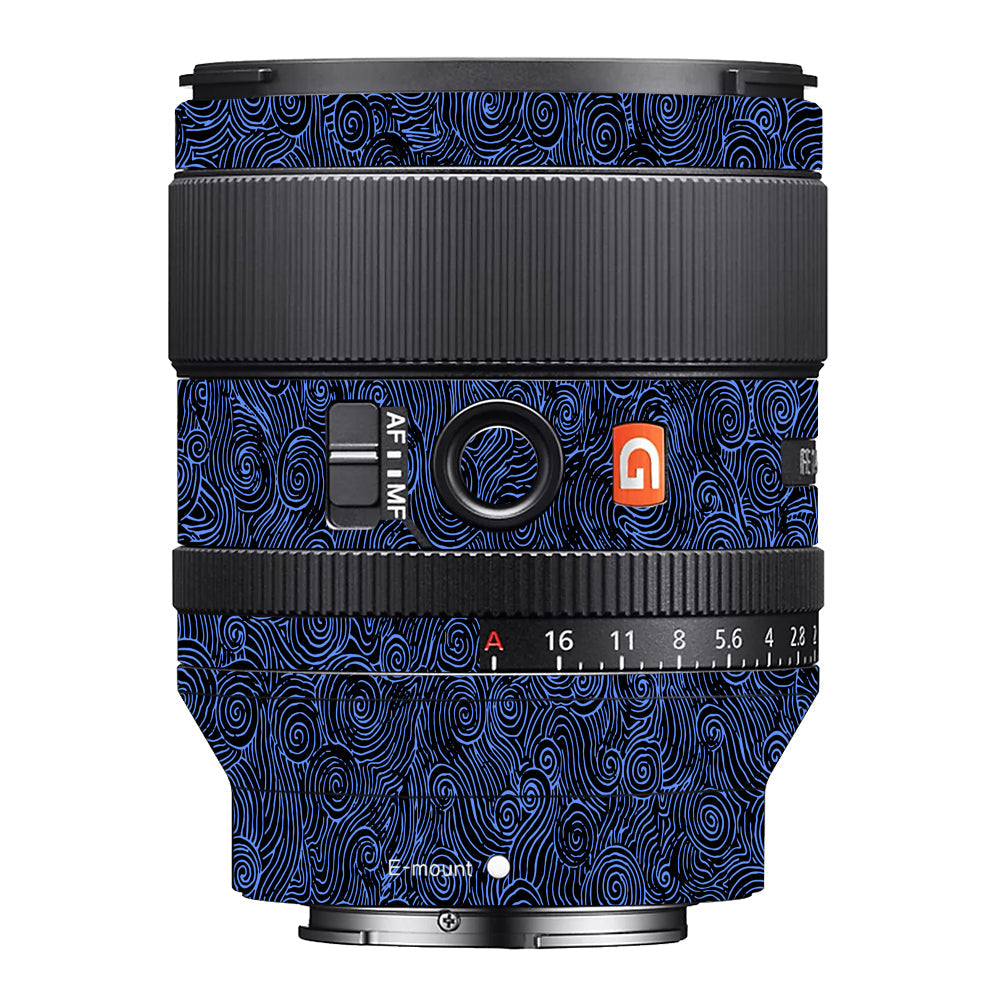 Blue Spirals Sony FE 35mm f/1.4 GM Camera Lens Skin