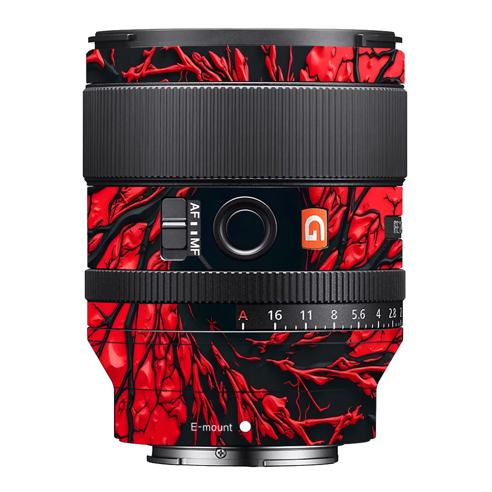Venom Red Sony 35mm 1.4 Camera Lens Skin