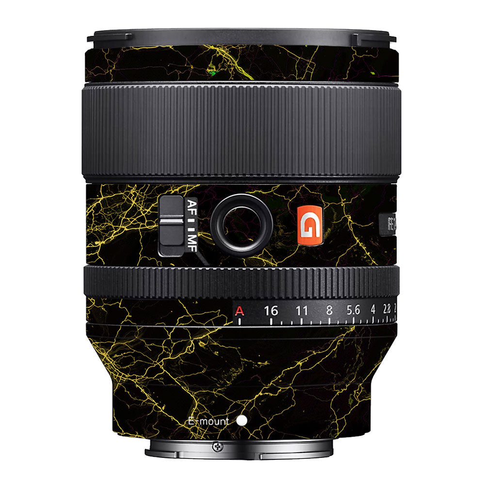 Electric Gold Veins Sony FE 35mm f/1.4 GM Camera Lens Skin