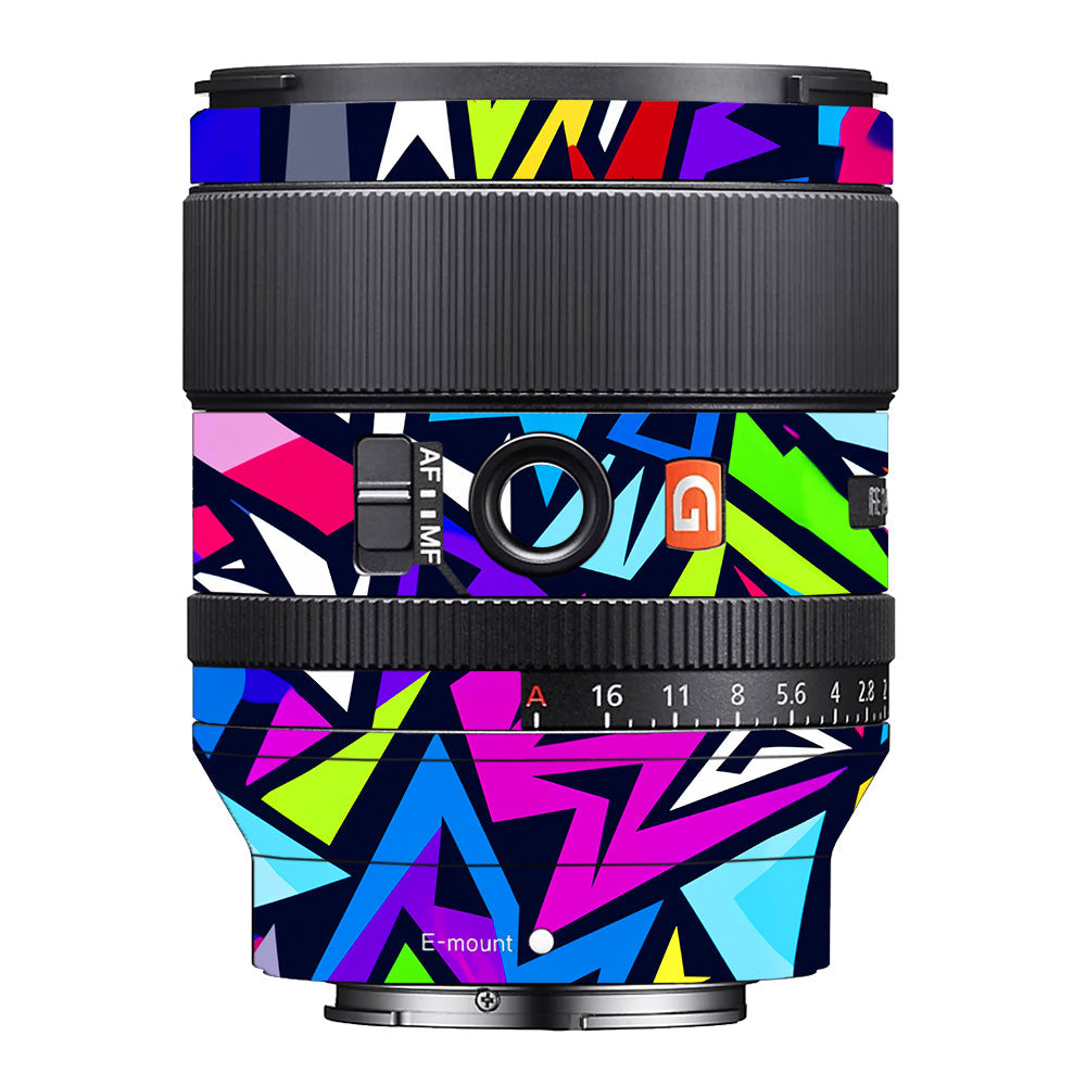 Bold Geometric Pop Sony FE 35mm f/1.4 GM Camera Lens Skin