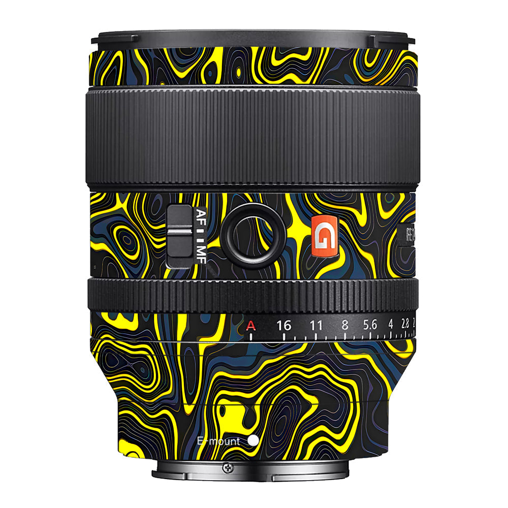 Neon Lava Contours Sony FE 35mm f/1.4 GM Camera Lens Skin