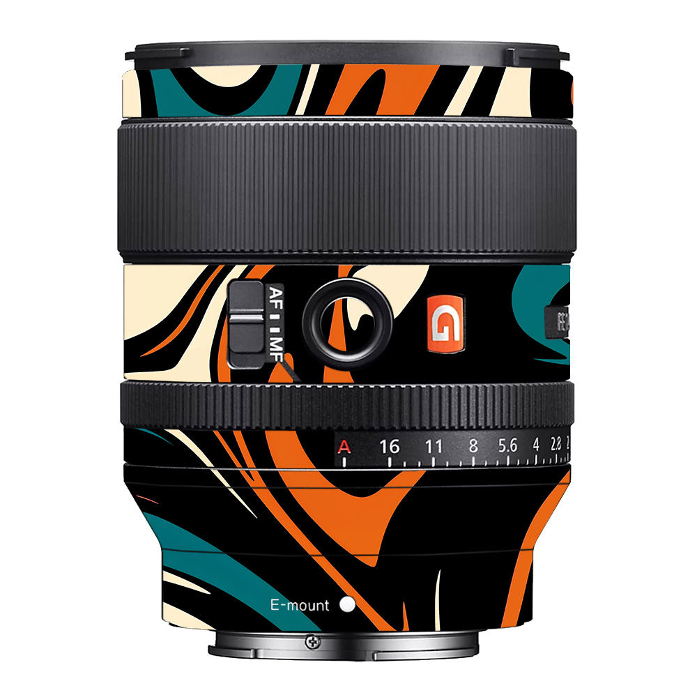 Mid-Century Abstract Swirl Sony FE 35mm f/1.4 GM Camera Lens Skin