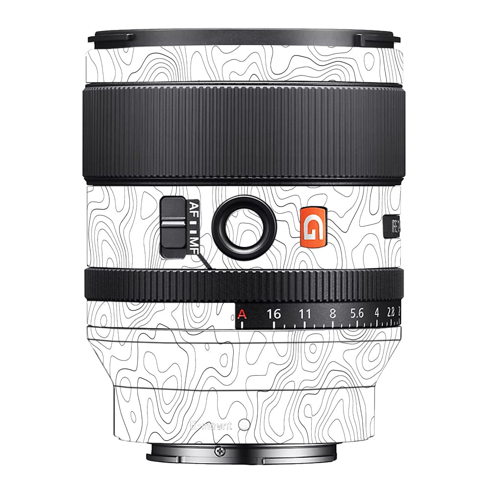 White Contour Design Sony 35mm 1.4 Camera Lens Skin
