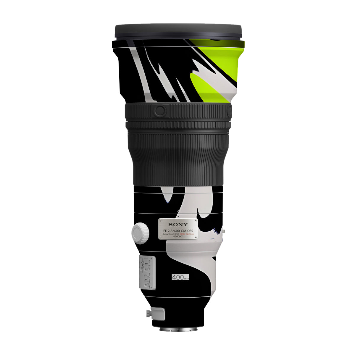 Neon Green and Black Pattern Sony FE 400mm F/2.8 GM Camera Lens Skin