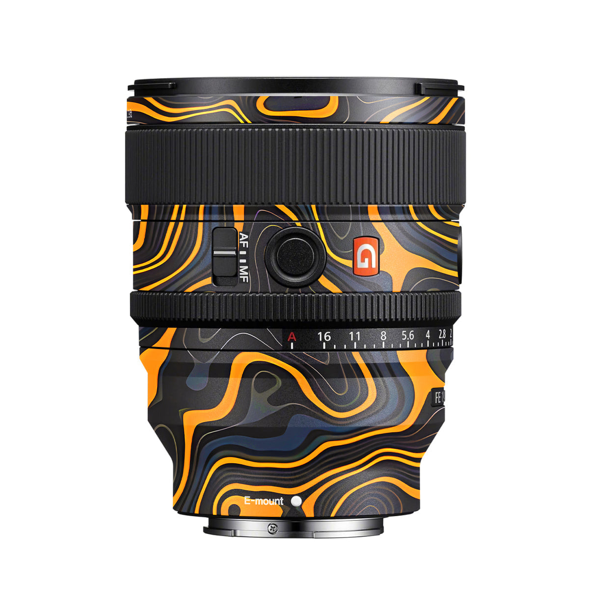 Amber Topographic Waves Sony FE 50mm F/1.2 GM Camera Lens Skin