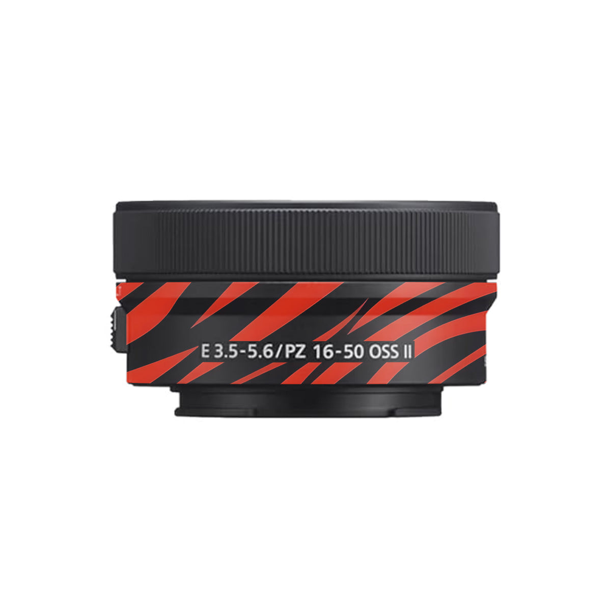 Red and Black Stripes Sony E 16-50mm F/3.5-5.6 Camera Lens Skin