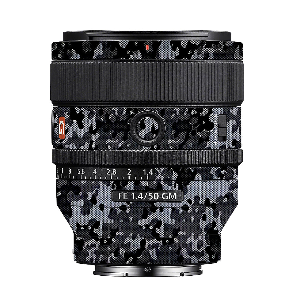 Stealth Grey Camo Sony FE 50mm f/1.4 GM Camera Lens Skin