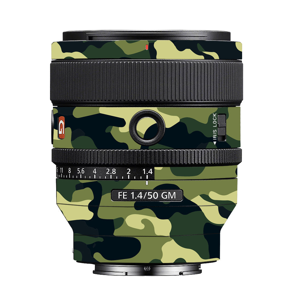 Forest Green Camo Sony FE 50mm f/1.4 GM Camera Lens Skin