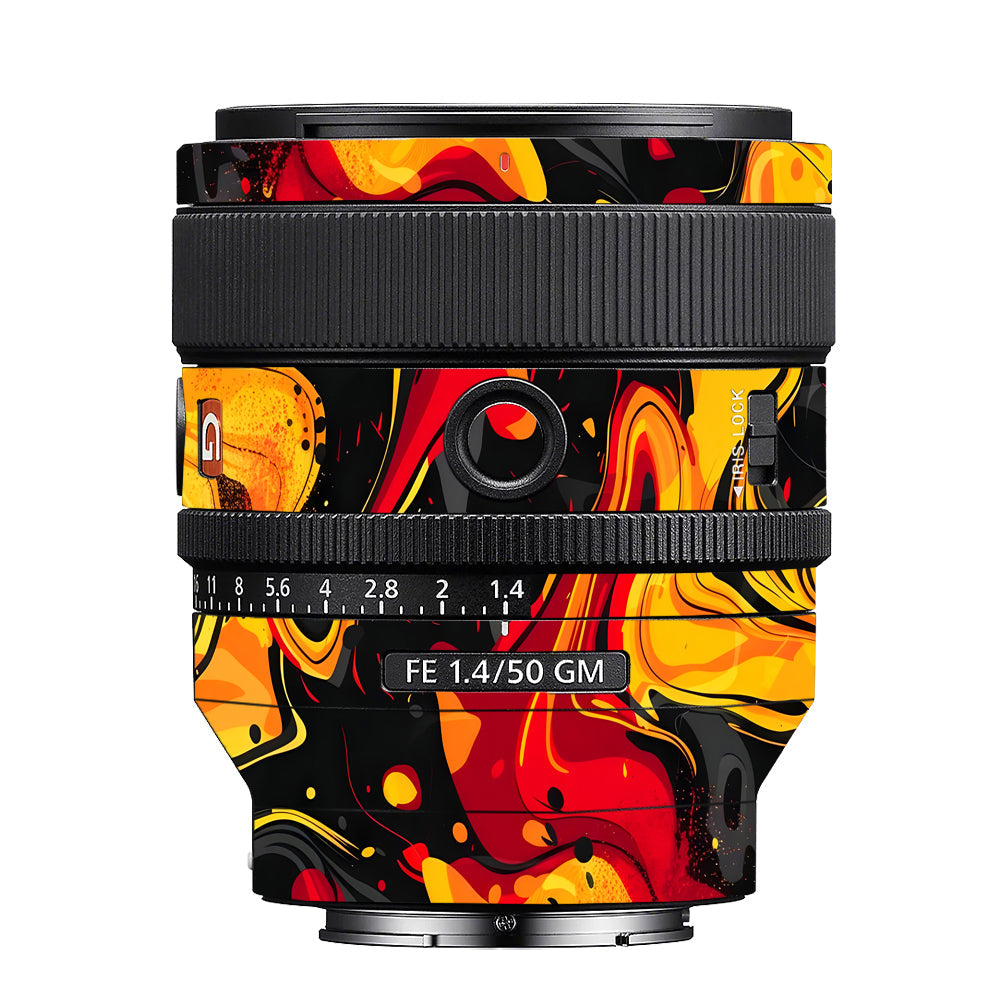 Lava Burst Sony FE 50mm f/1.4 GM Camera Lens Skin
