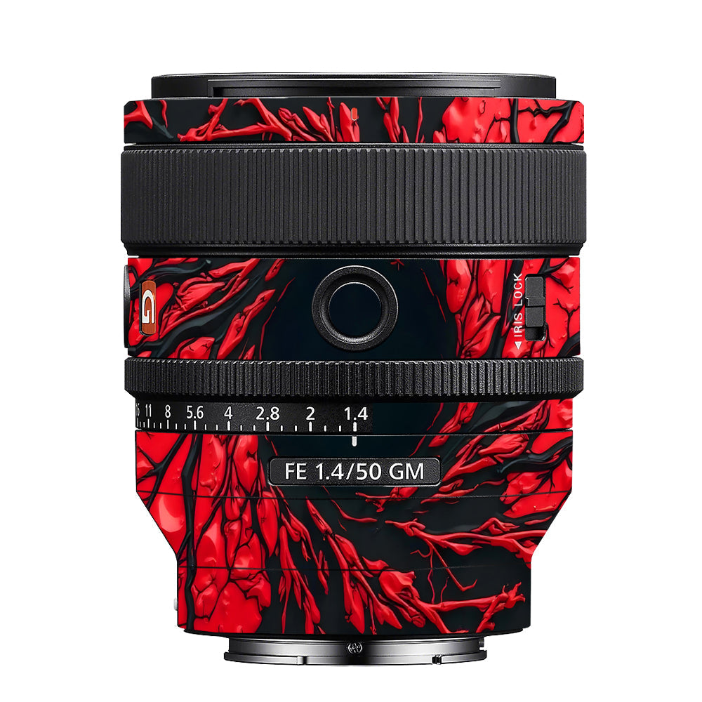 Venom Red Sony 50mm 1.4 Camera Lens Skin