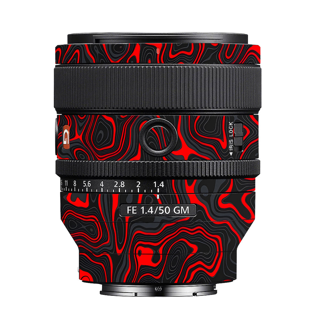 Crimson Waves Sony 50mm 1.4 Camera Lens Skin