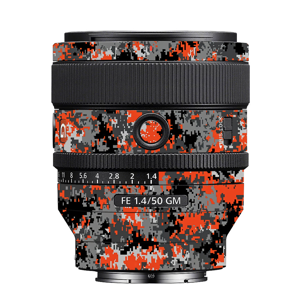 Inferno Pixel Sony 50mm 1.4 Camera Lens Skin