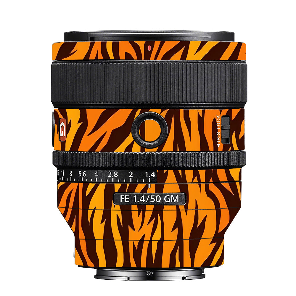 Wild Tiger Stripes Sony 50mm 1.4 Camera Lens Skin