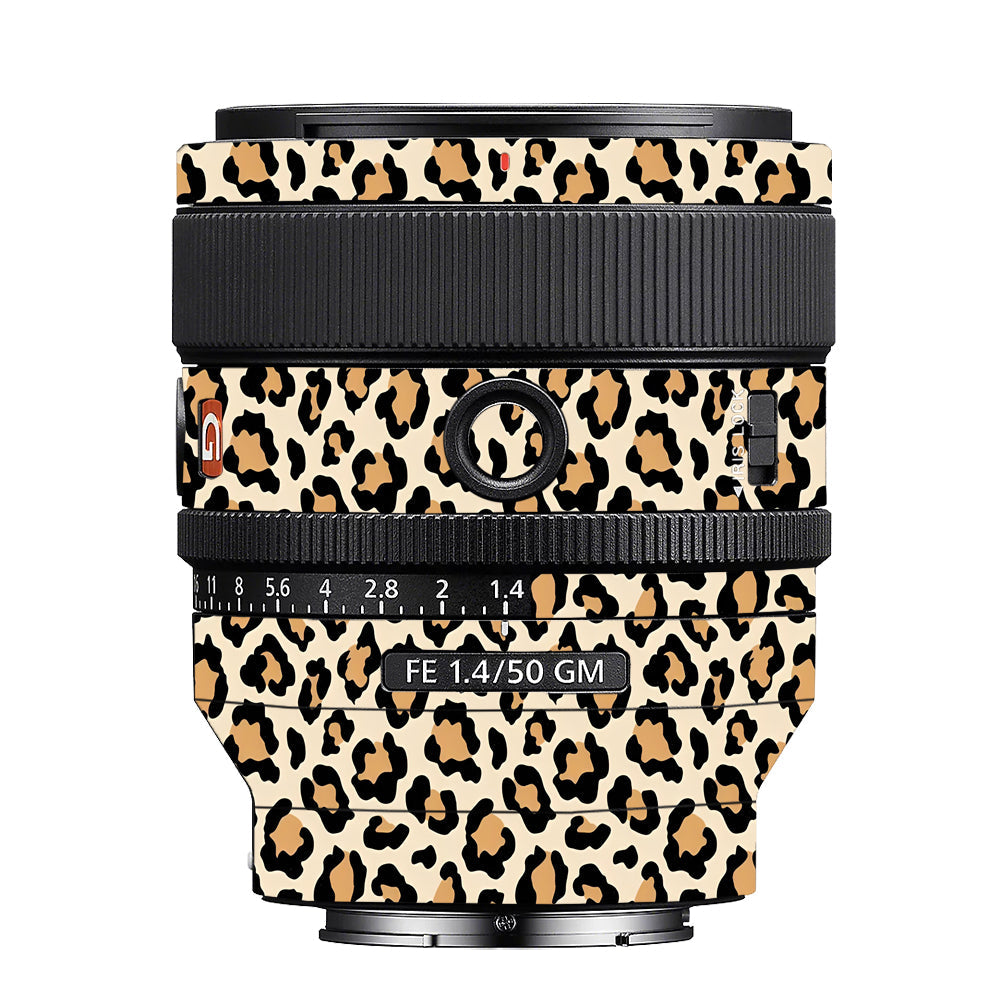 Sandy Leopard Spots Sony FE 50mm f/1.4 GM Camera Lens Skin