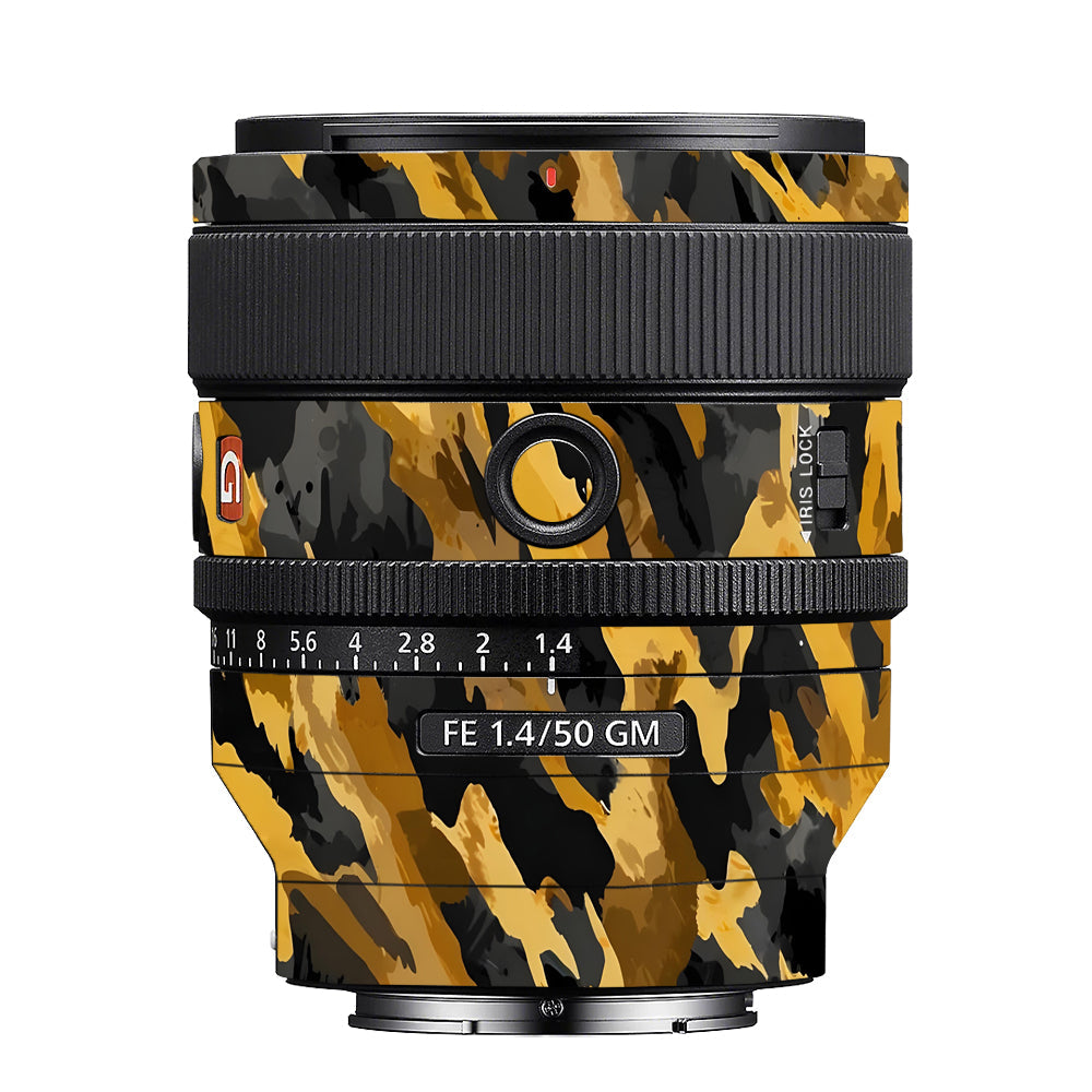 Camo Tiger Blend Sony 50mm 1.4 Camera Lens Skin
