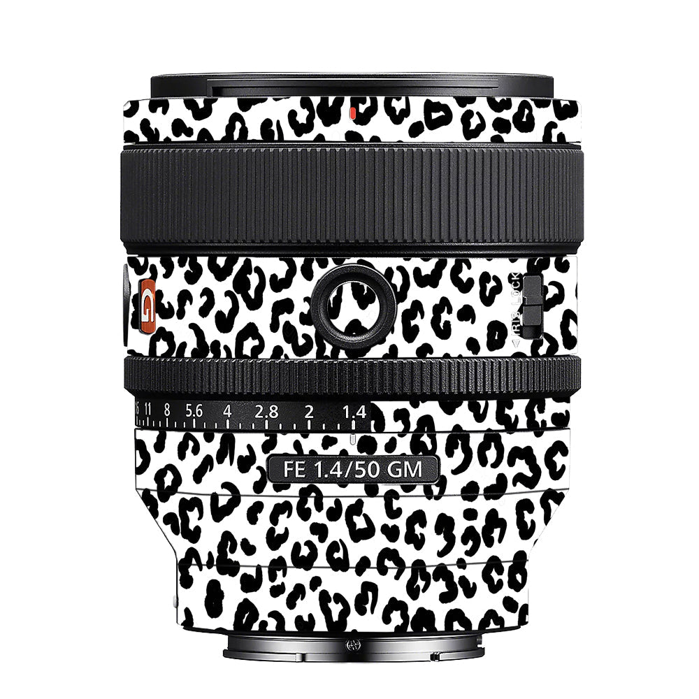 White Leopard Sony 50mm 1.4 Camera Lens Skin