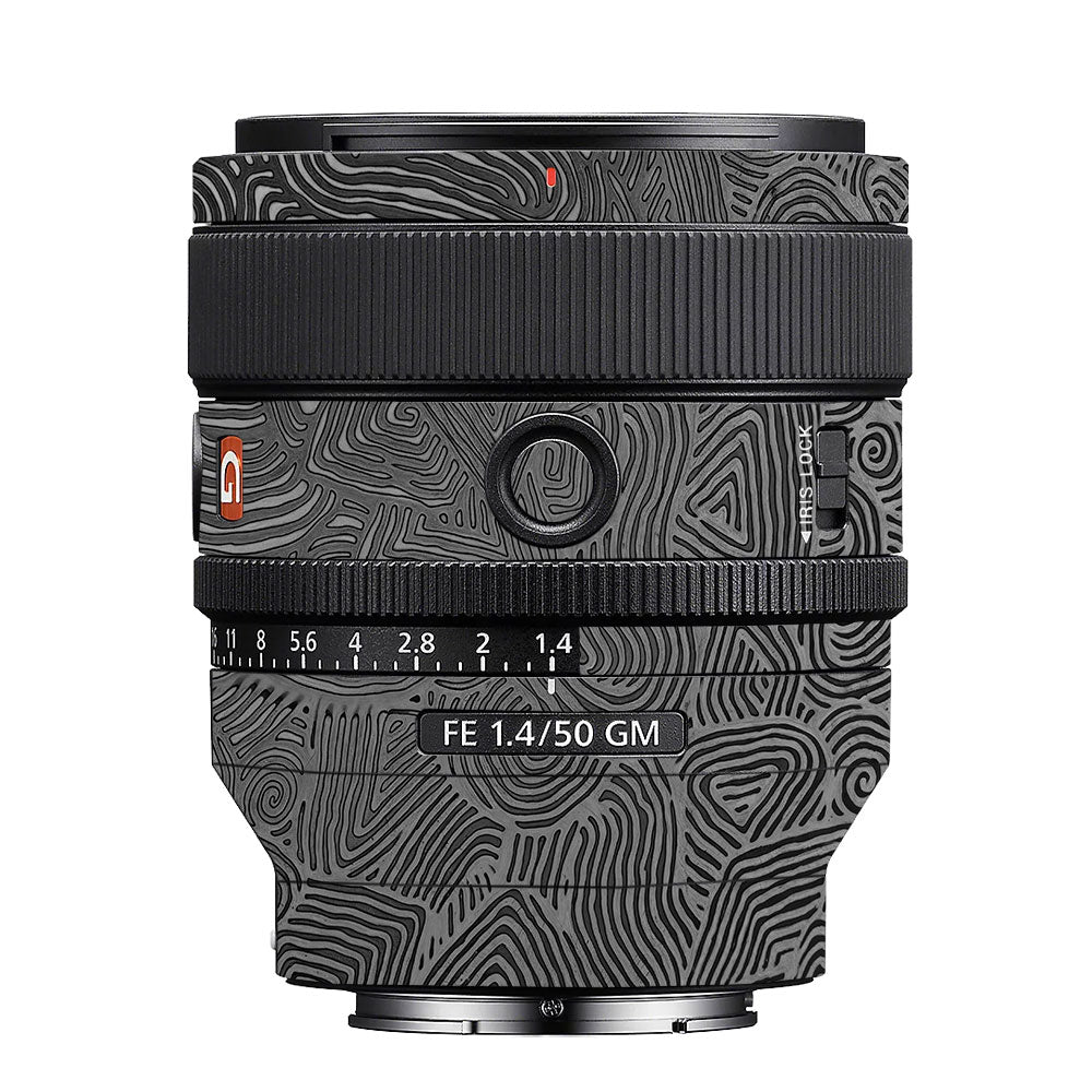 Monochrome Line Maze Sony FE 50mm f/1.4 GM Camera Lens Skin