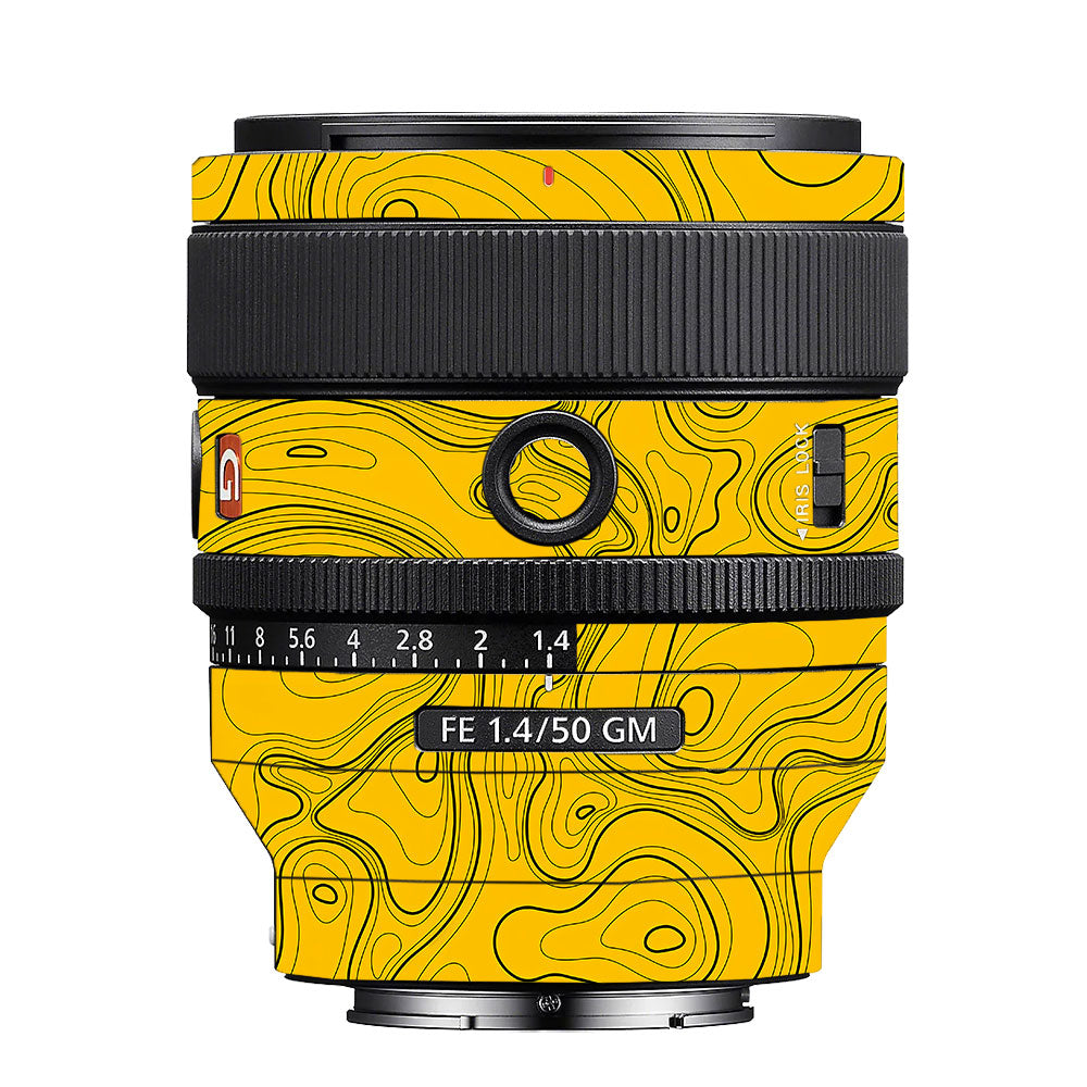 Topographic Map Pattern Sony FE 50mm f/1.4 GM Camera Lens Skin