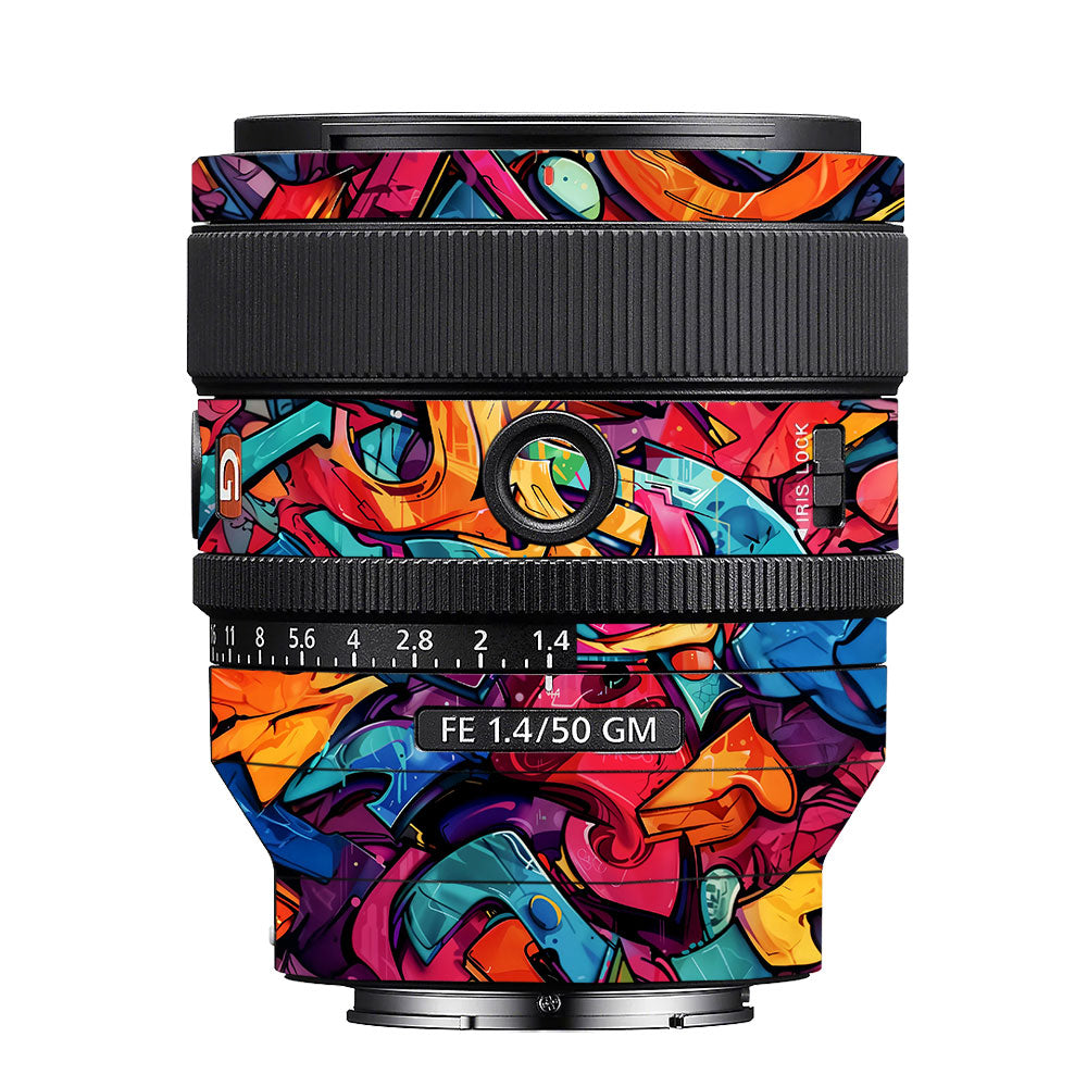 Urban Graffiti Explosion Sony FE 50mm f/1.4 GM Camera Lens Skin