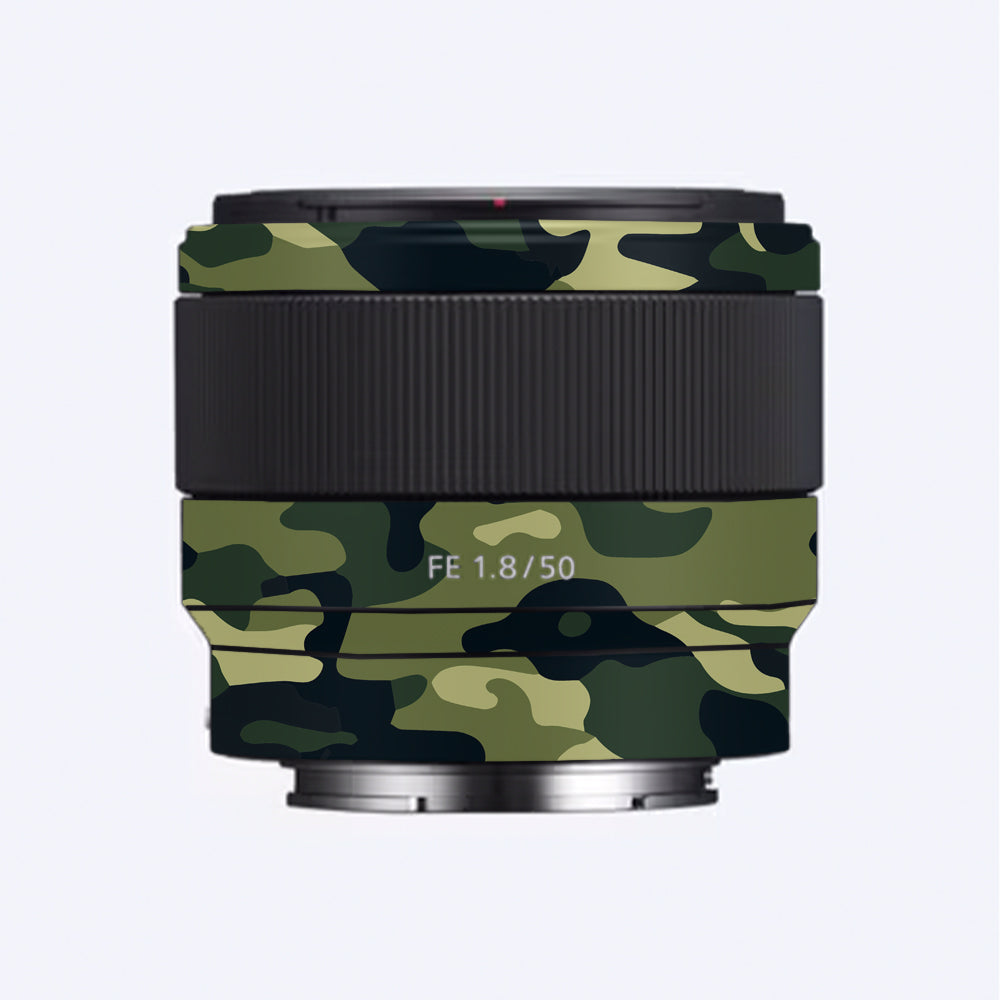 Forest Green Camo Sony FE 50mm f/1.8 Camera Lens Skin