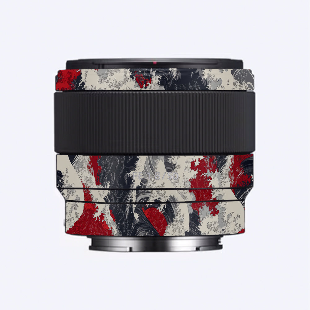 Abstract Waves Sony FE 50mm f/1.8 Camera Lens Skin