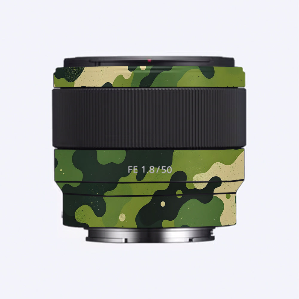 Camouflage Pattern Sony FE 50mm f/1.8 Camera Lens Skin