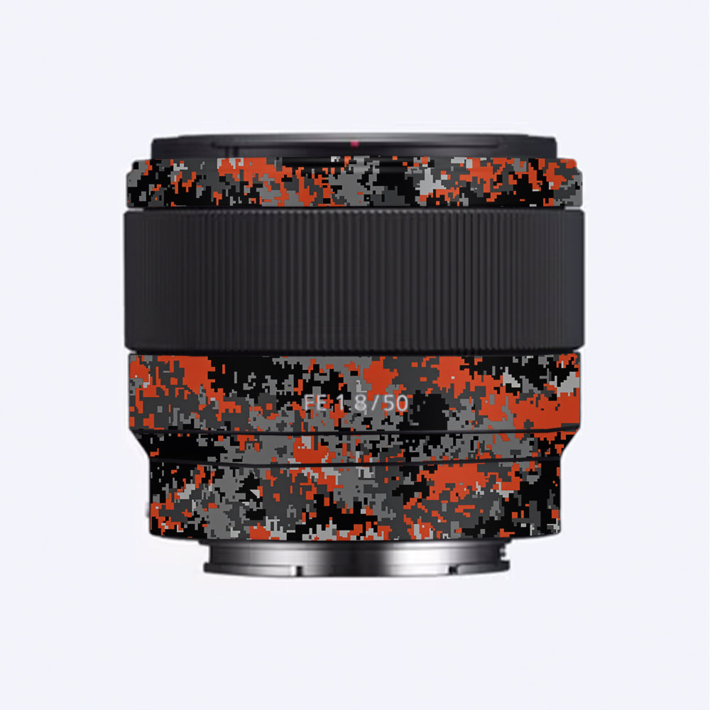Inferno Pixel Sony 50mm 1.8 Camera Lens Skin