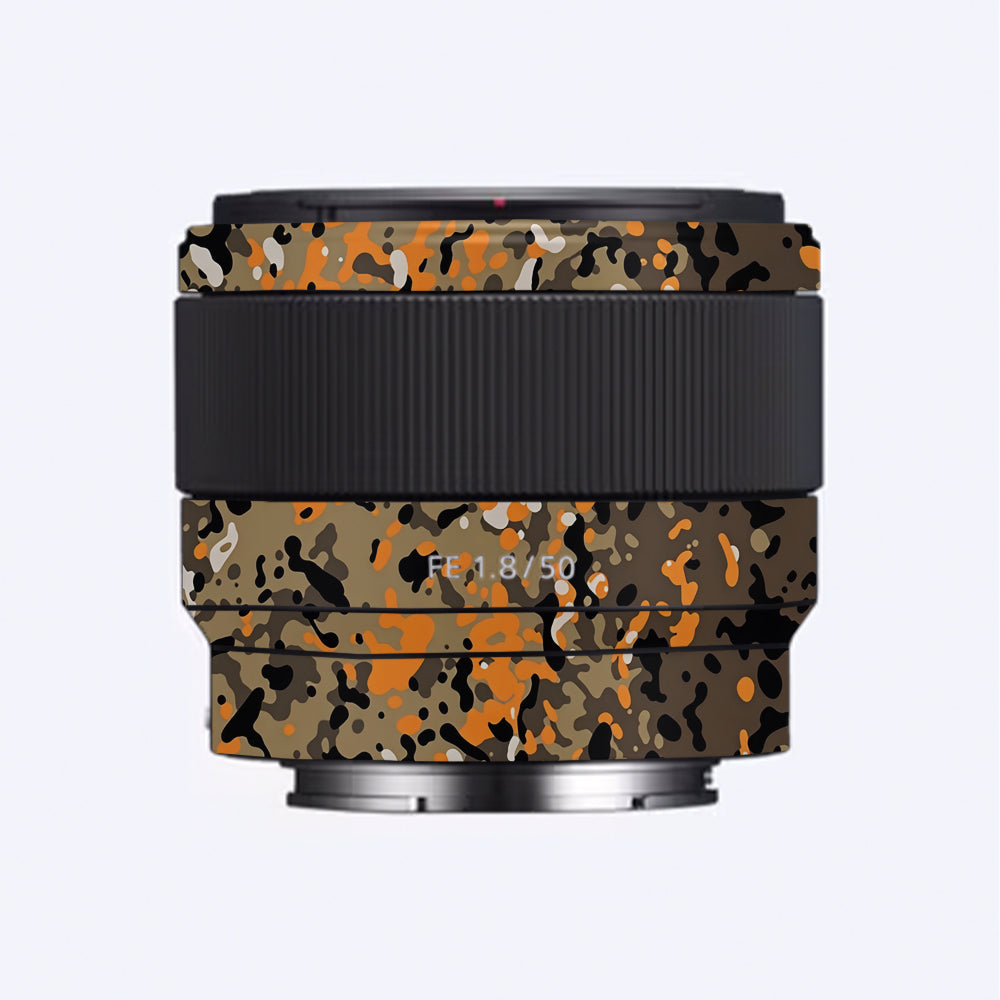 Orange Brown Spot  Sony 50mm 1.8 Camera Lens Skin