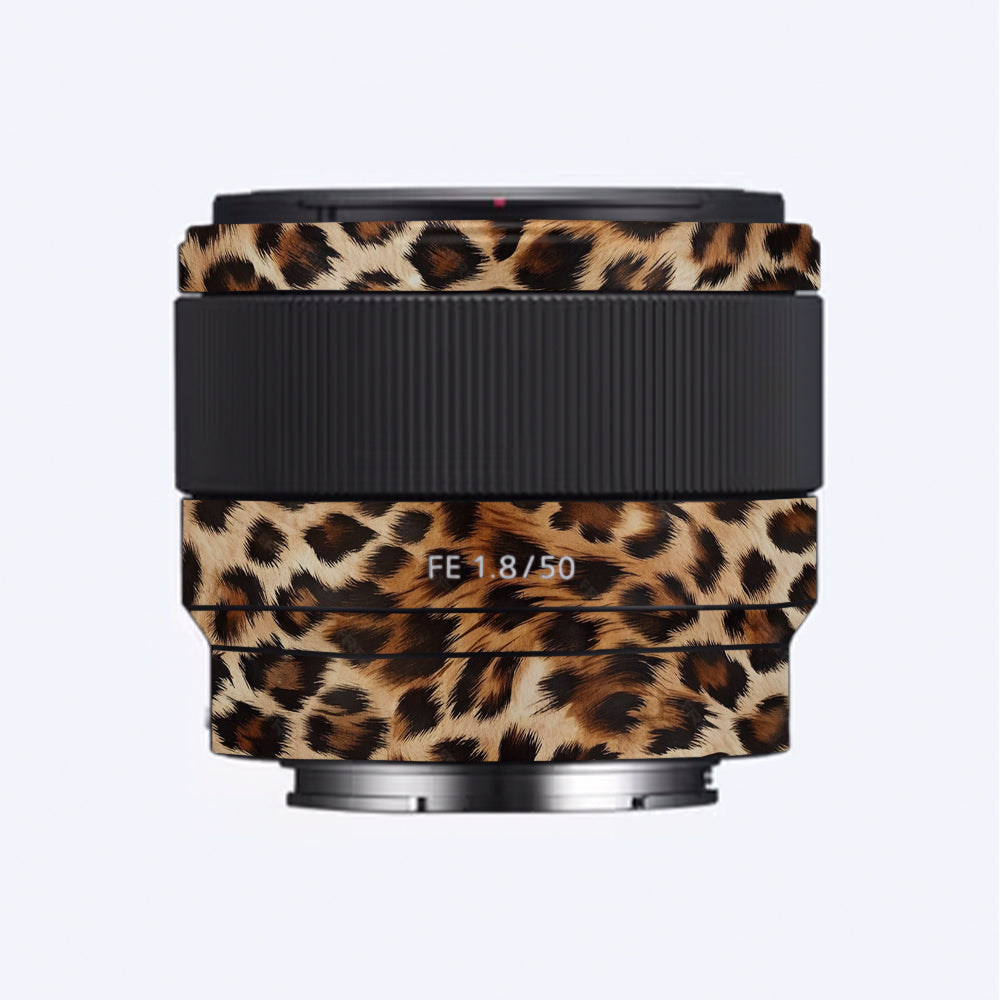 Classic Leopard Spots Sony FE 50mm f/1.8 Camera Lens Skin