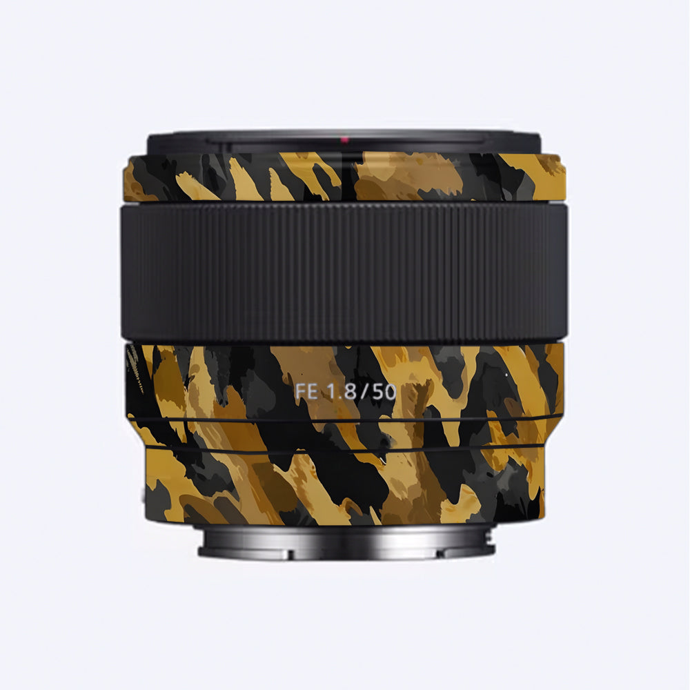 Camo Tiger Blend Sony FE 50mm f/1.8 Camera Lens Skin