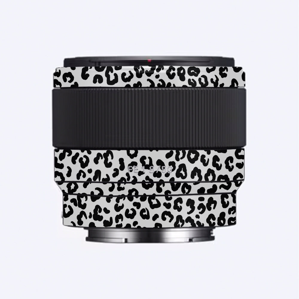 White Leopard Sony 50mm 1.8 Camera Lens Skin