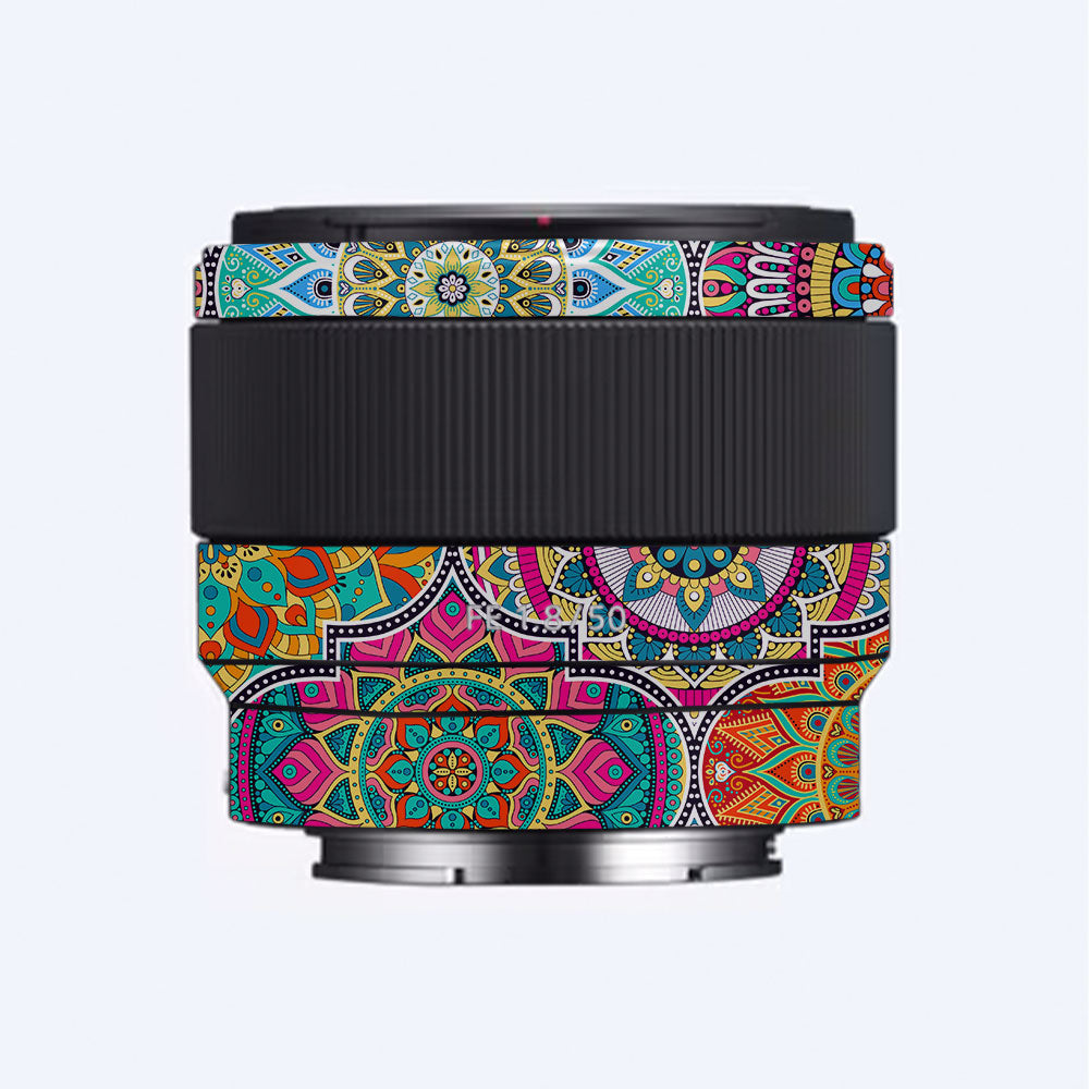 Boho Mandala Tile Pattern Sony FE 50mm f/1.8 Camera Lens Skin