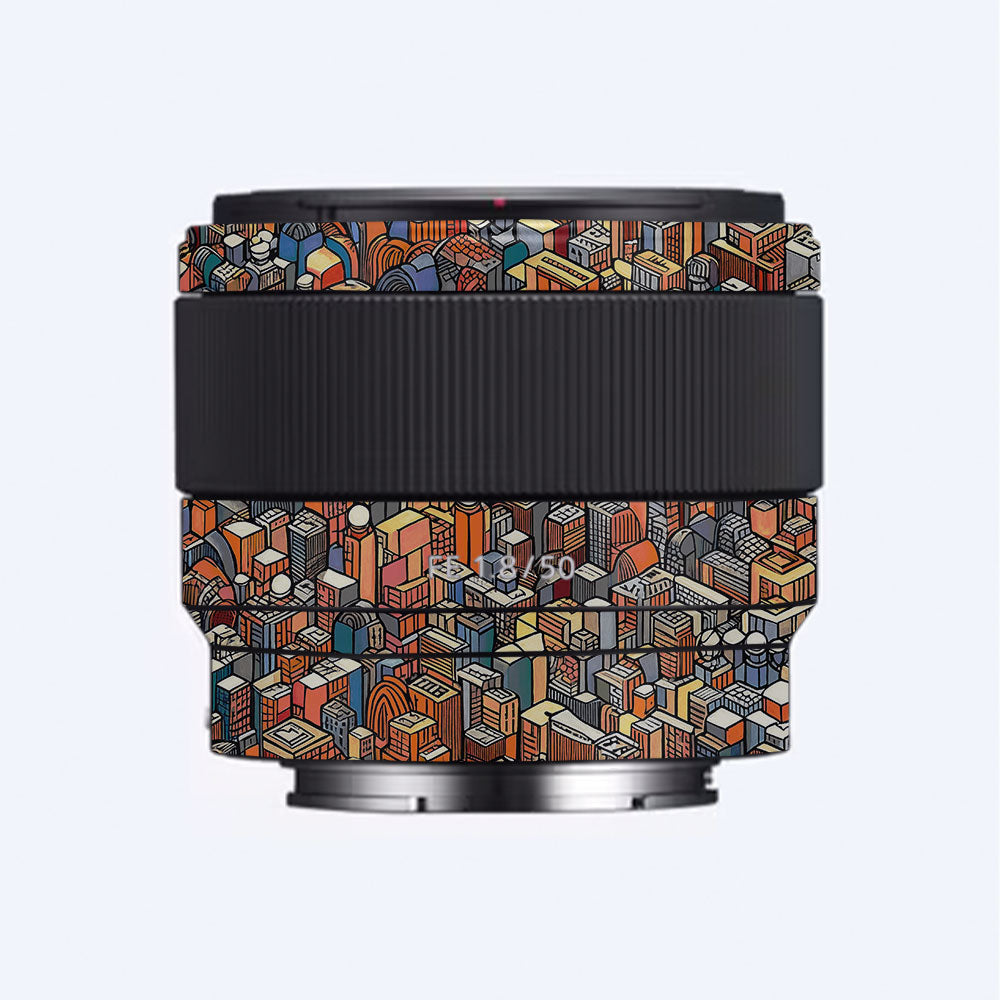 Isometric Cityscape Sony FE 50mm f/1.8 Camera Lens Skin