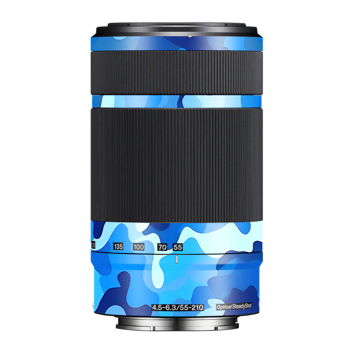 Arctic Blue Camo Pattern Sony E 55-210mm F/4.5-6.3 OSS Camera Lens Skin