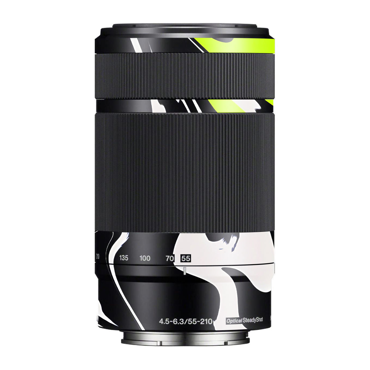 Neon Green and Black Pattern Sony E 55-210mm F/4.5-6.3 OSS Camera Lens Skin
