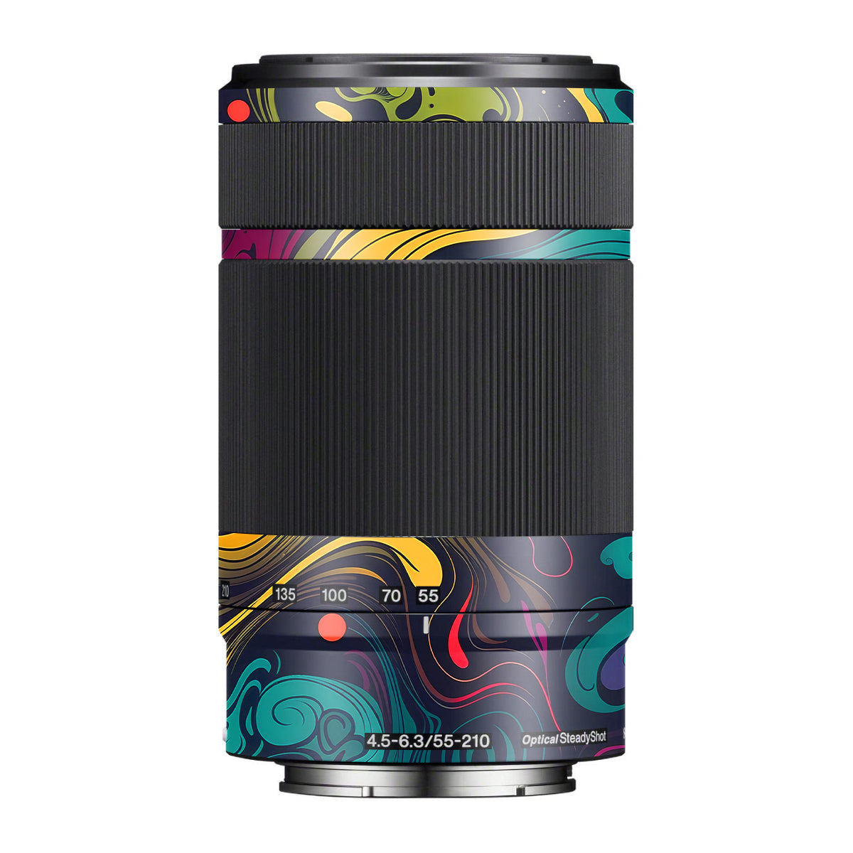 Psychedelic Color Swirl Sony E 55-210mm F/4.5-6.3 OSS Camera Lens Skin