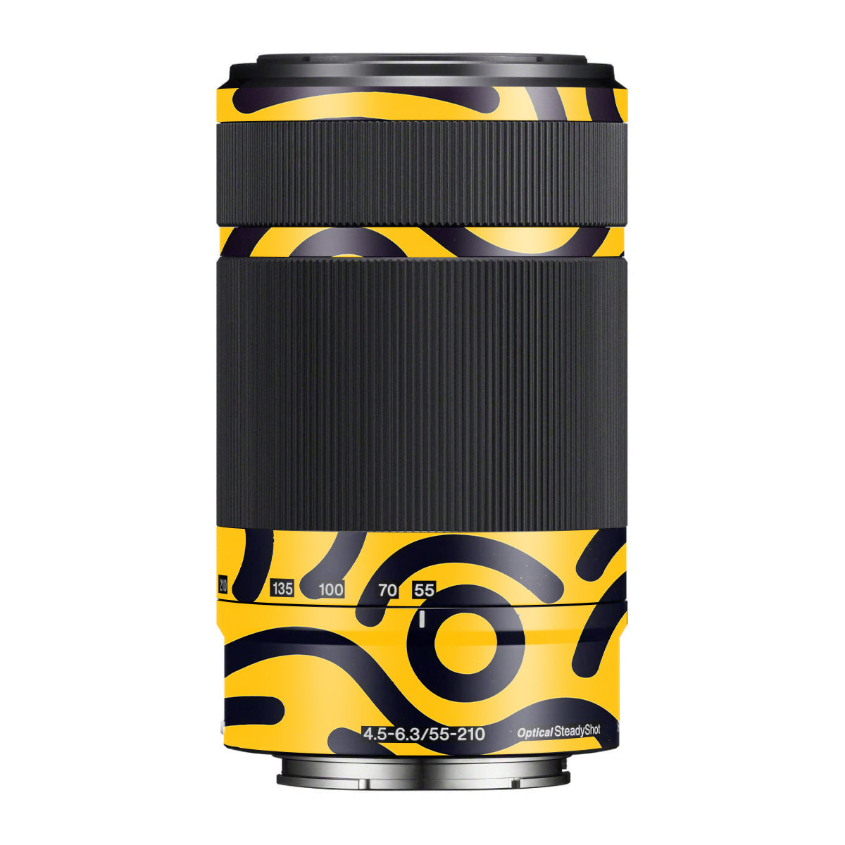 Minimal Yellow Wave Sony E 55-210mm F/4.5-6.3 OSS Camera Lens Skin